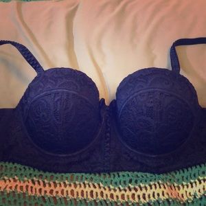 Adore Me Midnight Blue Lace Bra
